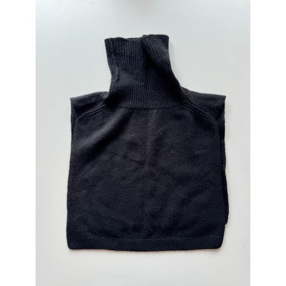 COS Black 100% Cashmere Knit Turtleneck Dickey Bib Sweater, One Size - Picture 5 of 11
